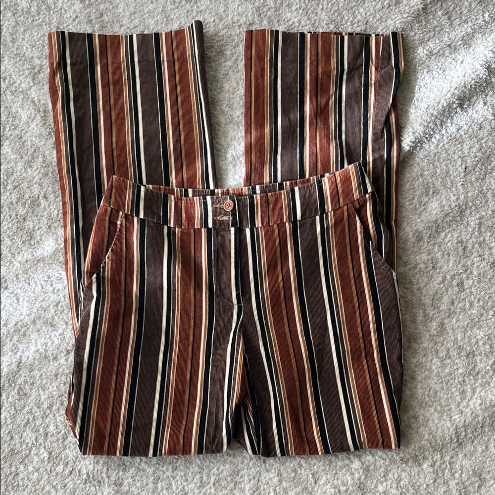 Vintage low rise striped cords